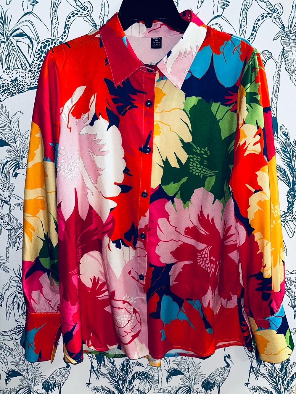 Fashion Noma Vibrant Tropical Ling Sleeve Shirt